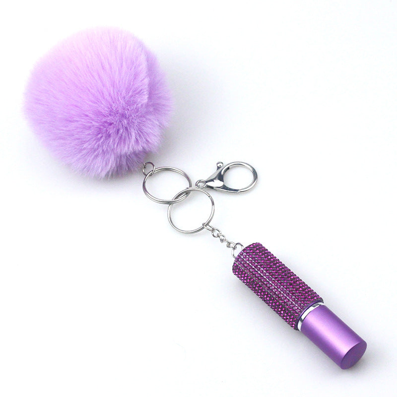 Wholesale Plastic Wool Ball Inlaid Diamond Empty Perfume Bottle